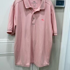 Men’s Tommy‎ Bahama Supima Cotton Soft Pink Polo Shirt for Men